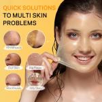 AMOADO Blackhead Remover Mask, Peel Off Face Mask with Vitamin C & Turmeric for Men and Women–Deep Cleansing Nose Facial Mask for Blackheads, Pores & Oil Control with Pimple Extractor and Brush