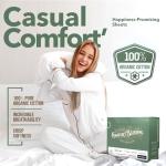 TEXAS LINEN CO. 100% Organic Cotton Sheets King Size - 4 PC Organic Cotton King Size Percale Weave Sheet Set, Soft, Cooling, Crisp & Breathable, 16" Deep Pocket Hotel Quality Bedding Set - Blush