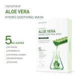 VENAMINE Korean Aloe Vera Hydro Soothing Face Masks, Moisturizing Sheet Mask for Sensitive Skin, 0.81 fl. oz (10 sheet)