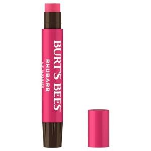 Burt's Bees Shimmer Lip Tint Set, Tinted Lip Balm Stick, Moisturizing for All Day Hydration with Natural Origin Glowy Pigmented Finish & Buildable Color, Rhubarb (1-Pack)
