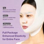 numbuzin No.9 Sheet Mask | NAD+ BIO Lifting-sil Full Face Mask | Improves Jawline, Jowls, Wrinkles, Neck Lines | Peptides, NAD+, Collagen | Skin Firmness | 4 Sheets + Lifting Band