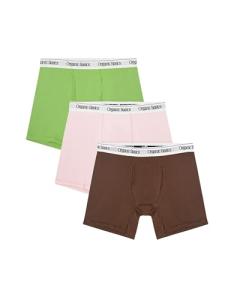 Organic Men's Boxer Briefs 3-Pack - Artichoke/Blush/Walnut