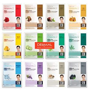 DERMAL 12 Pack Collagen Essence Face Masks