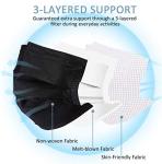 100 Pcs Black Disposable 3 Ply Face Masks