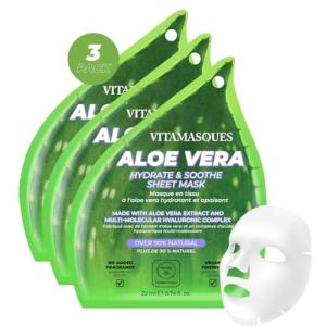 Aloe Vera Hydrating Face Sheet Masks (Pack of 3)