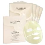 THE FACE SHOP Vita-Toning Vegan Collagen Face Mask, Korean Glass Skin Essential, Hydrogel Mask for Moisturizing & Skin Elasticity, Improves Uneven Tone, 4EA