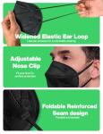 Boncare Black 5-Layer KN95 Face Masks, 50 Pack
