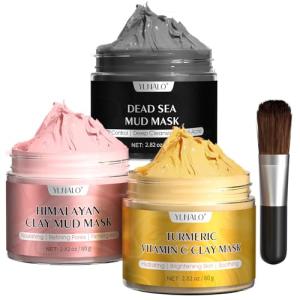 3-Piece Clay Facial Mask Set for Radiant Skin