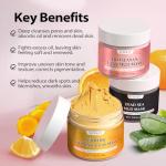 3-Piece Clay Facial Mask Set for Radiant Skin