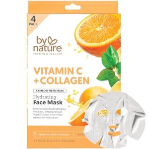 By Nature Vitamin C Collagen Face Masks (4 Pack)