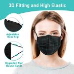 Assacalynn 50PCS Black 4-Layer Face Masks