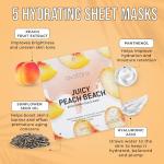 Avatara Juicy Peach Brightening Facial Mask 5 Pack