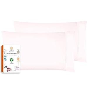 Blush Pink Organic Cotton Pillow Cases Set of 2