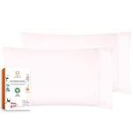 Blush Pink Organic Cotton Pillow Cases Set of 2