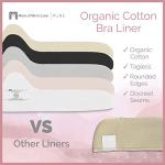 Organic Cotton Bra Liner 4-Pack in Soft Shades