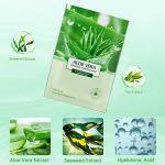 Aloe Hydrating Facial Skincare Sheets - Pack of 10