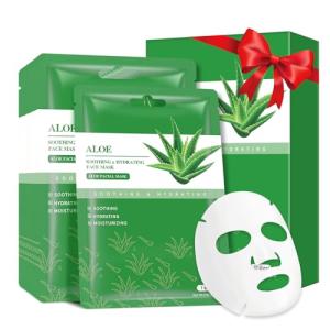 Aloe Vera Hydrating Soothing Facial Sheet Masks 10 Pack