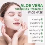 Aloe Vera Hydrating Soothing Facial Sheet Masks 10 Pack