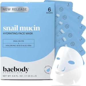 Hydrating Snail Mucin Facial Mask - 6 Pack