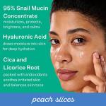 Peach Slices Snail Rescue Face Mask - 95% Mucin