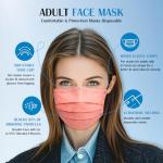 Disposable Face Masks for Adults - FSA HSA Eligible, 100 Pack Individually Wrapped, 4 Ply Protection, 10 Colors Facemask, Breathable and Comfortable Safety Masks Disposable for Women & Men