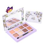 ONLYBETTER Matte Nude Eyeshadow Palette, 8 Shades High Pigmented Organic Long Lasting Vegan Palette with Brush