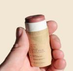River Organics Blush Multi-Use Stick, Cream-to-Powder, Hydrating & Long-Lasting, Plastic-Free, Shade “Dusty Pink”