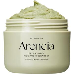 Arencia Korean Rice Mochi Face Cleanser - Face Mask, Foaming Cleanser, Gentle Scrub All in One - Deep Cleansing, Moisturizing, Pore Minimizing, Removing Blackhead- with Rice Water & Green Tea, Mugwort