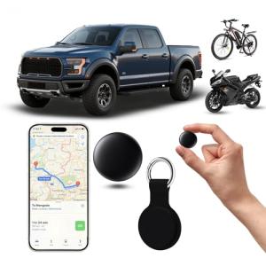 Refilerss Mini GPS Tracker for Vehicles Hidden - No Monthly Fee Real Time Car Tracker Device Works with Find My iOS, Tracking Device for Kids Dogs Cats Elderly Anti-Theft Car GPS Tag