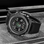 findtime Pedometer Watch, Digital Steps Calorie Counter Without Bluetooth No App Required No Phone Needed Fitness Tracker with Distance Dual Time Countdown Stopwatch