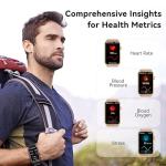 Fitness Tracker Smart Watch with LED Flashlight, 24/7 Stress/SpO2/Heart Rate Monitor, Sleep Tracker 100+ Sport Modes Step Calorie Counter Pedometer IP68 Waterproof for Android iOS (Bluetooth, Black)