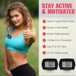 16 Pcs Pedometer for Walking Steps and Miles Simple Pedometer Clip on with Large Digital Display Portable LCD Step Counter Bulk Gift for Women Men Adults