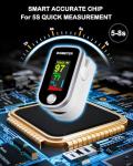 Pulse Oximeter Fingertip - Oxygen Meter Finger Pulse Oximeter - Blood Oxygen Saturation Monitor with Heart Rate and Fast Spo2 Reading, Pulse Ox with TFT Screen, Lanyard (Not include Batteries)