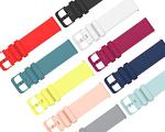 Compatible with EGQINR Smartwatch Bands, Lamshaw Classic Watch Bands 18mm Soft Silicone Bands Bracelet Sports Strap Compatible with EGQINR H31/MKYOPT H31 Smartwatch Fitness Trackers-1.58"", 3Pack-M