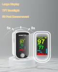 Pulse Oximeter Fingertip - Oxygen Meter Finger Pulse Oximeter - Blood Oxygen Saturation Monitor with Heart Rate and Fast Spo2 Reading, Pulse Ox with TFT Screen, Lanyard (Not include Batteries)