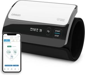 OMRON Evolv Bluetooth Wireless Upper Arm Blood Pressure Monitor - Clinically Validated Blood Pressure Arm Cuff - One-Piece Portable Monitor
