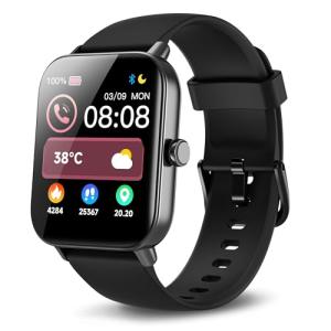 Smart Watches for Men, Alexa Built-in, 1.8" Smartwatch with Heart Rate/SpO2/Sleep/Stress, IP68 Waterproof Fitness Tracker with Bluetooth Call (Answer/Make), 101+ Sports Modes, for Android & iPhone