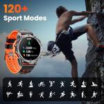 Smart Watch (Call/Notification),1.52'' Military Smart Watches for Men, Two Style Kits,Flashlight,100+Sport Modes/Heart Rate/Sleep Monitor/Pedometer, Fitness Tracker Android Phones iPhone Compatible