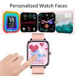 Smartwatch for Women - Call, Fitness Tracker, Heart Rate & Sleep Monitor, 1.69" Touch Screen, Waterproof - For Android & iPhone, Pink