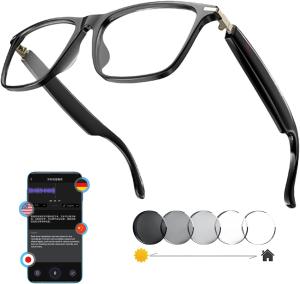 AI Glasses for Men/Women,Bluetooth Glasses with 138+ Translation for Men/Women,T