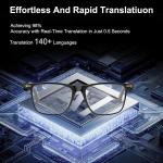 AI Glasses for Men/Women,Bluetooth Glasses with 138+ Translation for Men/Women,T