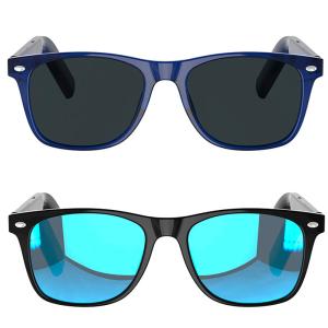 Smart Translation Sunglasses AI Shades 11H Battery Life Voice Assistant Blue ×2 