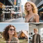 AI Glasses for Men/Women,Bluetooth Glasses with 138+ Translation for Men/Women,T