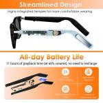 Smart Translation Sunglasses AI Shades 11H Battery Life Voice Assistant Blue ×2 