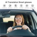 padom Smart AI Translation Glasses, Support 160+ Languages Real-Time Translation/Live Recording, AI Voice & Video Call, Auto-On/Off Translator Glasses, Noise Reduction, AI Glasses for Women(Pink)
