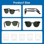 GetD AI Glasses, AI Translator Powered by ChatGPT, AI Assistant, Bluetooth Smart Glasses for Men & Women, Polarized Sunglasses, Audio Smart Eyewear for Gaming Travel Meeting Memos, Earphone Glasses