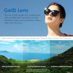 GetD AI Glasses, AI Translator Powered by ChatGPT, AI Assistant, Bluetooth Smart Glasses for Men & Women, Polarized Sunglasses, Audio Smart Eyewear for Gaming Travel Meeting Memos, Earphone Glasses