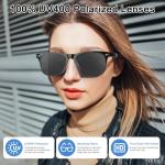 2BB Smart Translation Glasses for Men with Chat GPT, AI Sunglasses with VideoCall Translation Compatible for Android iOS, Bluetooth Calls, 50 Hour Battery Life, UV Protection, Voice Control