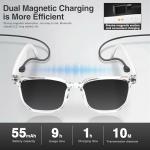 kvsju AI Smart Glasses with Chat GPT,Bluetooth Glasses with 150+ Translation,Smart Glasses for Men&Women,Multifunctional Bluetooth Glasses for Men(White)