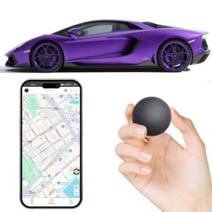 No Subscription/No Monthly Fee GPS Tracker for Vehicles Mini Hidden Car GPS Tracker with Magnetic Case, Compatible with Android and iOS Full Coverage Accurately Locate Vehicles, Elderly